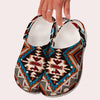 Unisex Pattern Fleece Clog Shoes For Women and Men Native American Style