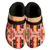 Unisex Pattern Fleece Clog Shoes For Women and Men Native American Style