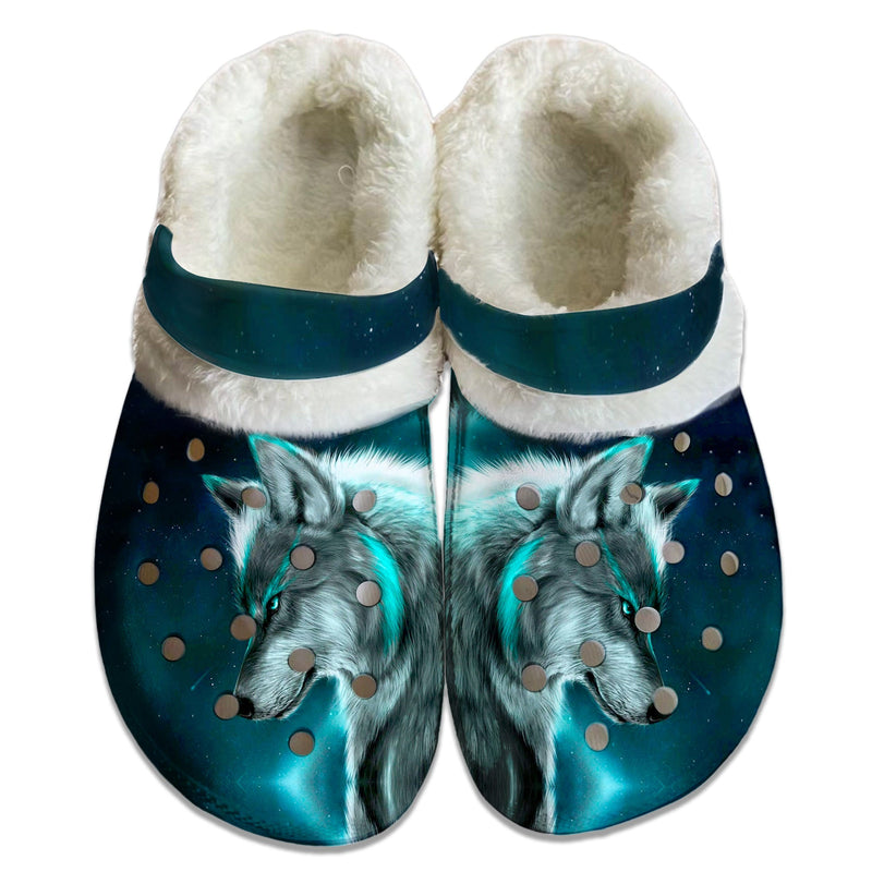 Unisex Pattern Fleece Clog Shoes For Women and Men Native American Style