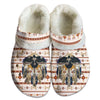 Unisex Pattern Fleece Clog Shoes For Women and Men Native American Style