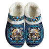 Fleece Unisex Pattern Clog Shoes For Women and Men Native American Style