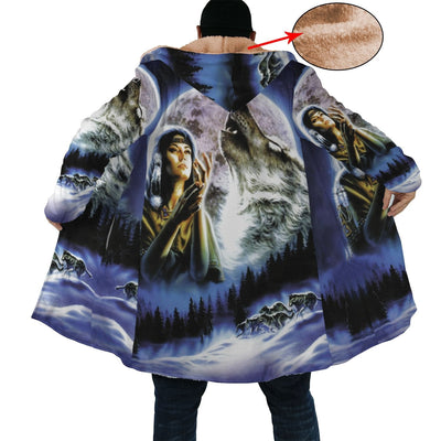 Blue Beauty Wolf Cloak - Native American Pride Shop