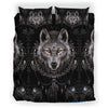 Black Native Wolf Bedding Set WCS