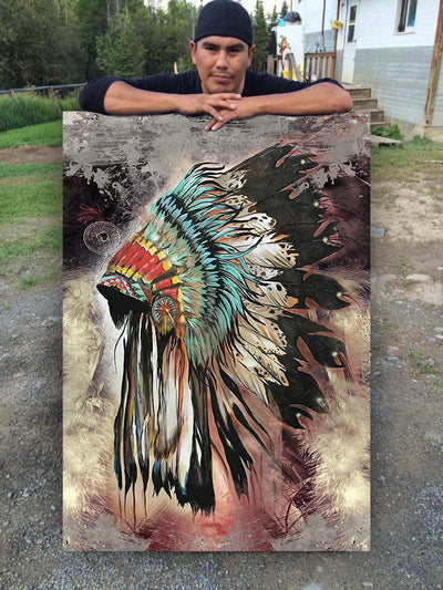 The Beautiful Native Headdress Poster/Canvas