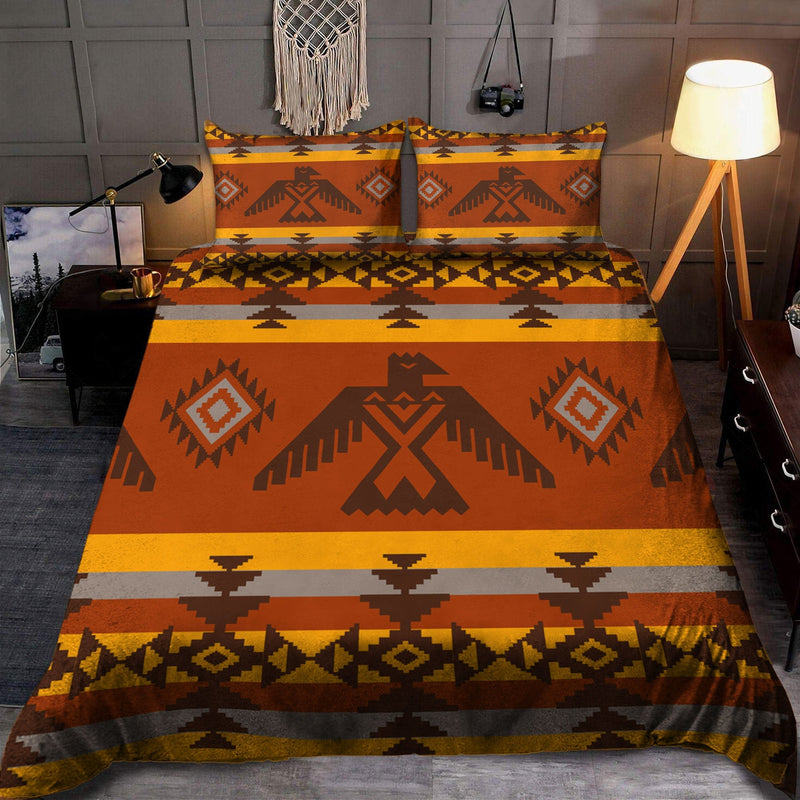 Orange Native Pattern Bedding Set WCS