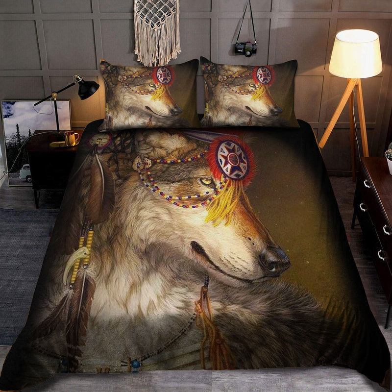 Native Wolf Brown Bedding Set WCS