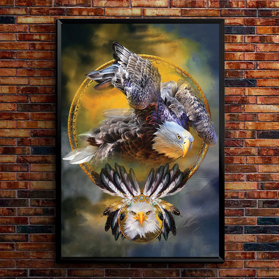 The Native American Eagle Wings Poster/Canvas