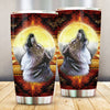 Native Wolf Pattern Tumbler WCS