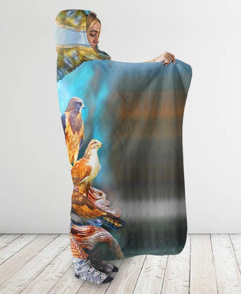 Spirit Birds Hooded Blanket WCS