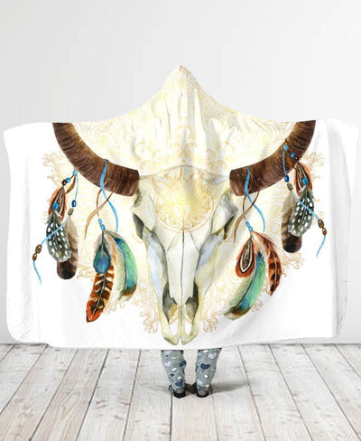 Tribal Bull Hooded Blanket WCS