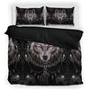 Black Native Wolf Bedding Set WCS