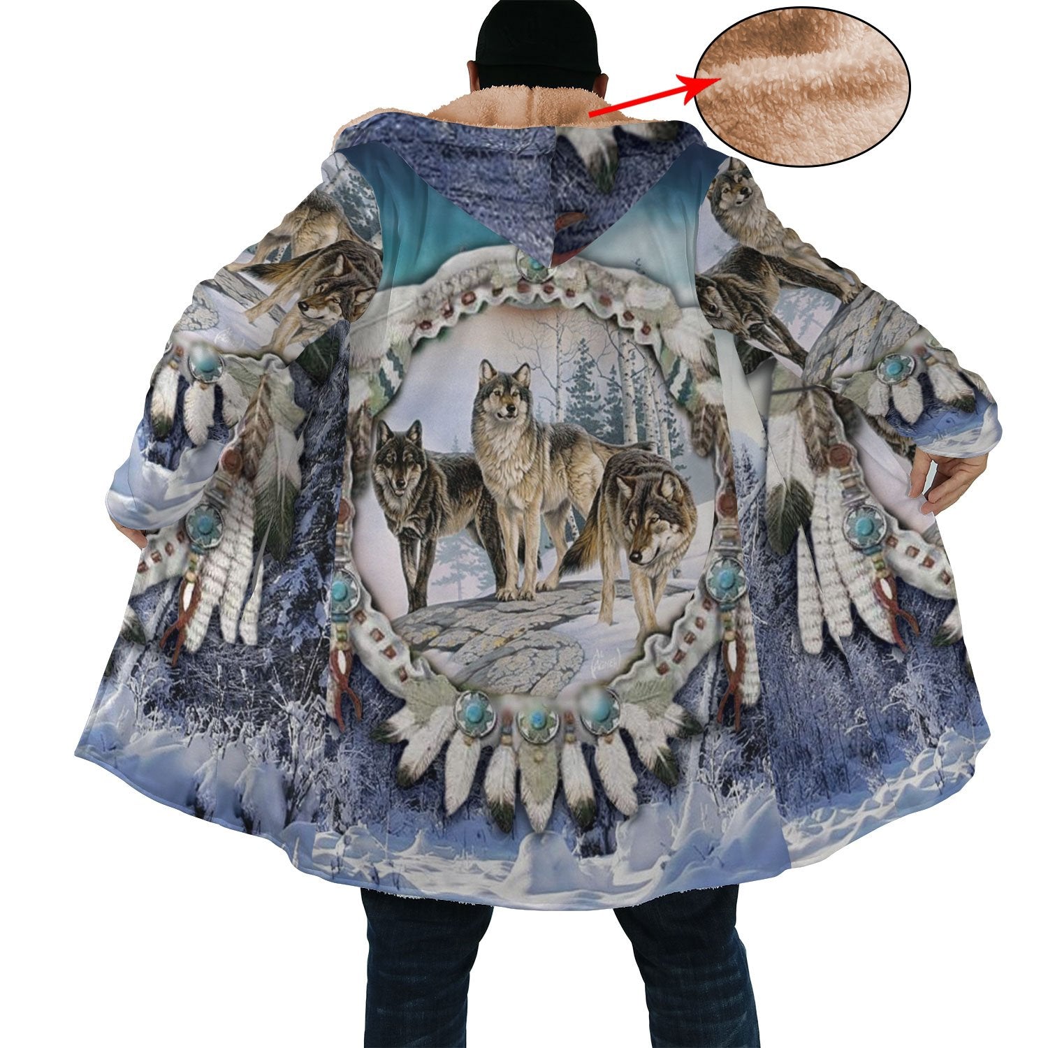 Wolf Feather Cloak - Native American Pride Shop