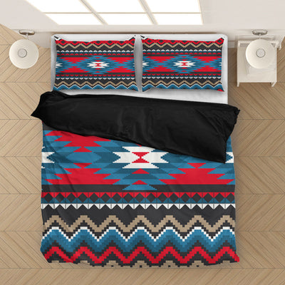 Red Blue Native Pattern Bedding Set WCS