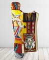 Native Buffalo Pattern Hooded Blanket WCS