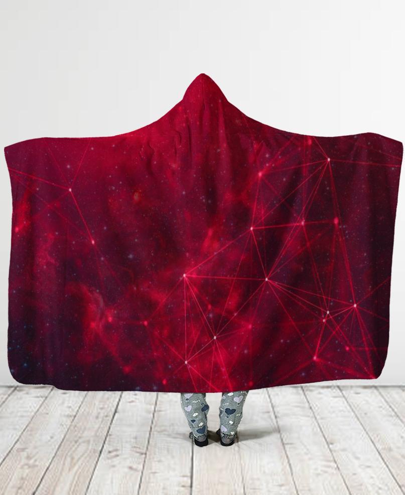 Galaxy Red Hooded Blanket WCS