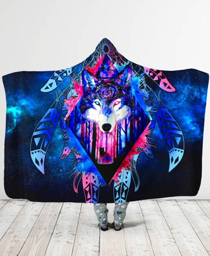 Wolf Galaxy Hooded Blanket WCS