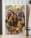 The Three Native American Chief Portrait Poster/Canvas