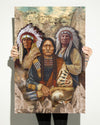 The Three Native American Chief Portrait Poster/Canvas