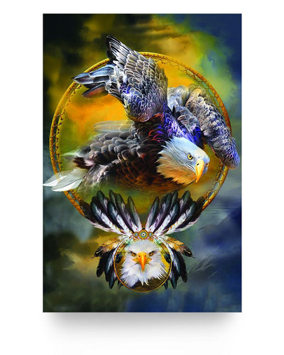 The Native American Eagle Wings Poster/Canvas