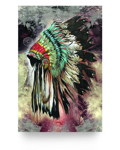 The Beautiful Native Headdress Poster/Canvas